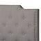 Baxton Studio Marion Grey Upholstered Button Tufted Queen Size Panel Bed 162-10327 - alternate 2